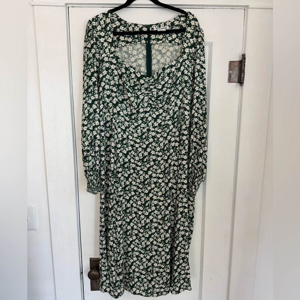 NWOT Reformation Green Dress - Sz. 16